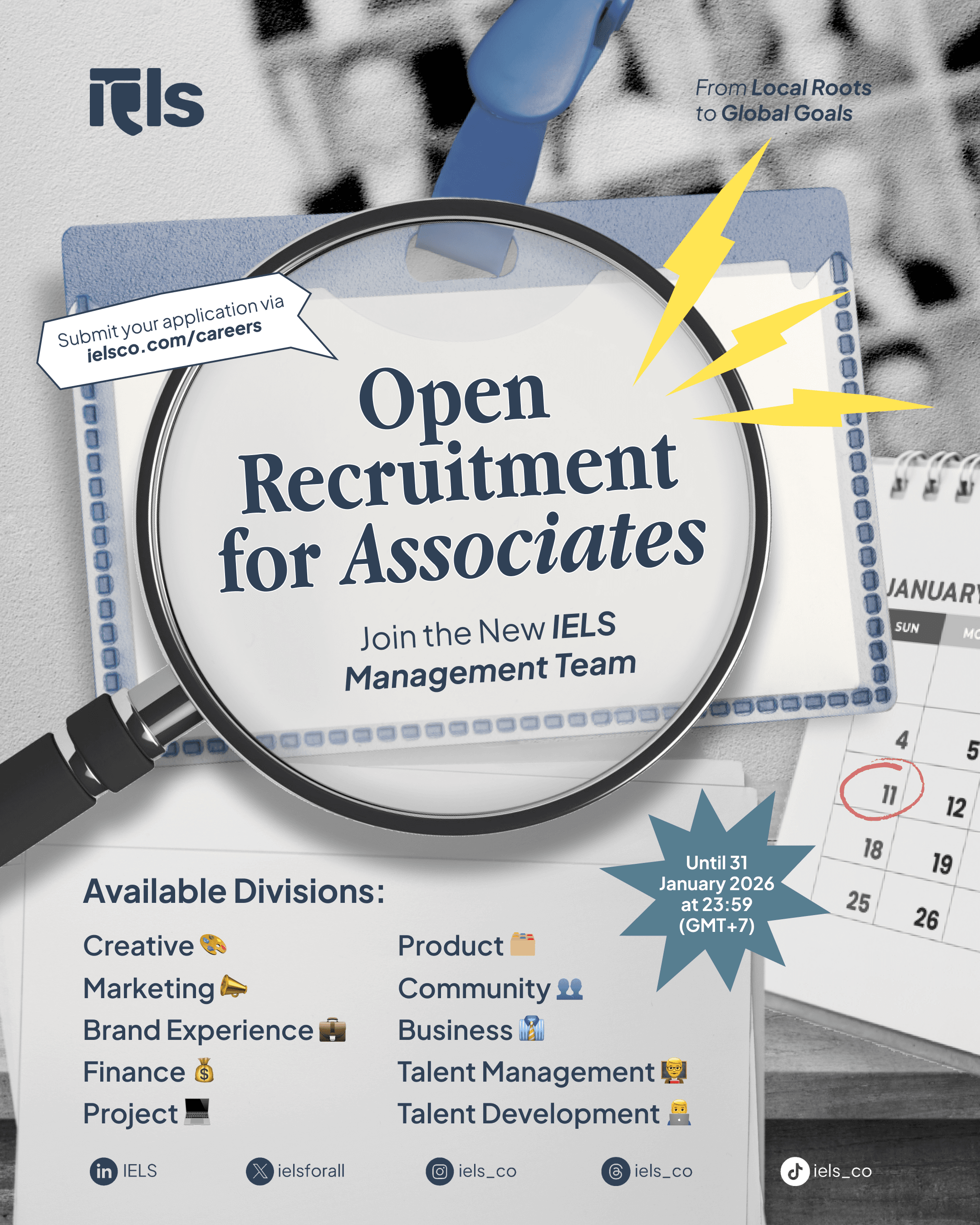 IELS Open Recruitment Poster